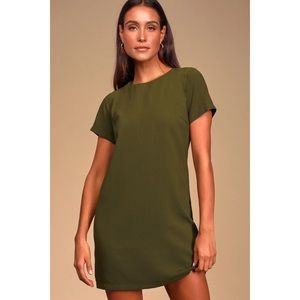 Add on for $5 Lulu’s Olive Shift Mini Dress S